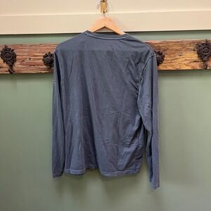 Ecoalf Recycled Cotton Long Sleeve T-Shirt Blue Grey Size M No Planet B Graphic